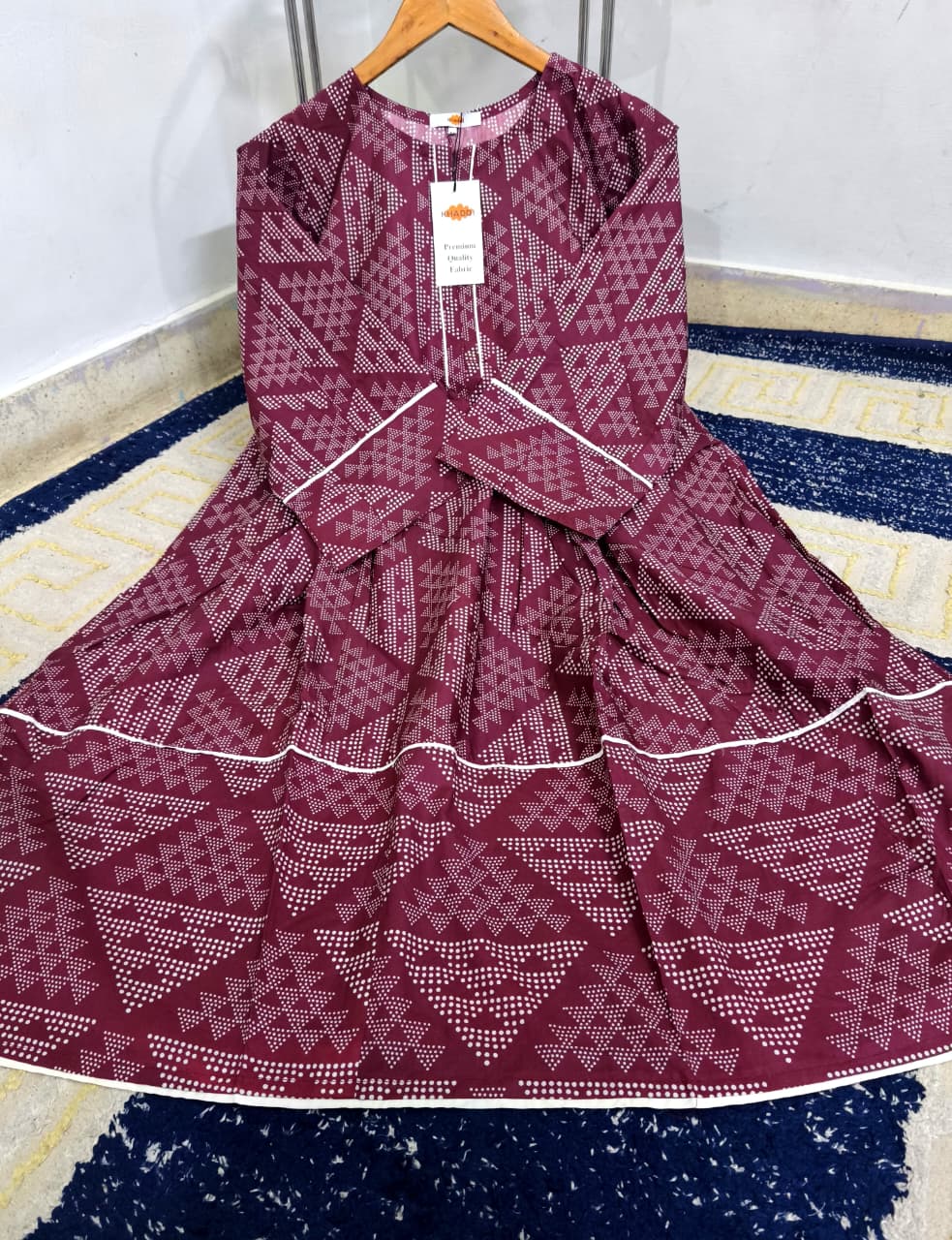 ORIGNAL KHAADI NEW PRINTS STITCHED FROCK ✨
