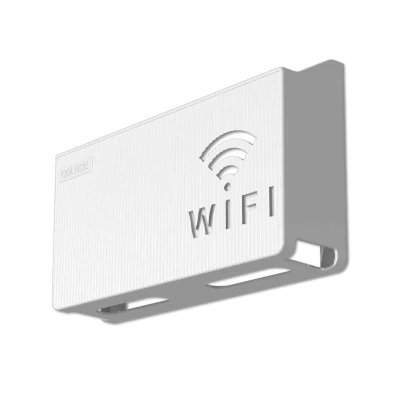 WiFi Router Shelf & Cable Organizer – Wall-Mount ABS Plastic Storage Box for Routers, Power Strips & Cables (Random Colors)