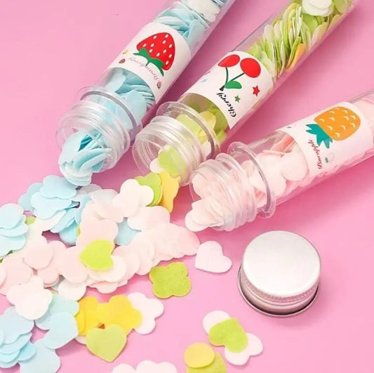 Disposable Flower Paper Soap Sheets – 100 PCS with Portable Tube (Travel, Camping & Outdoor)