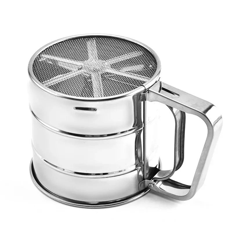 Stainless Steel Flour Sieve Cup – Handheld Baking Sifter for Flour, Sugar & Powdered Ingredients