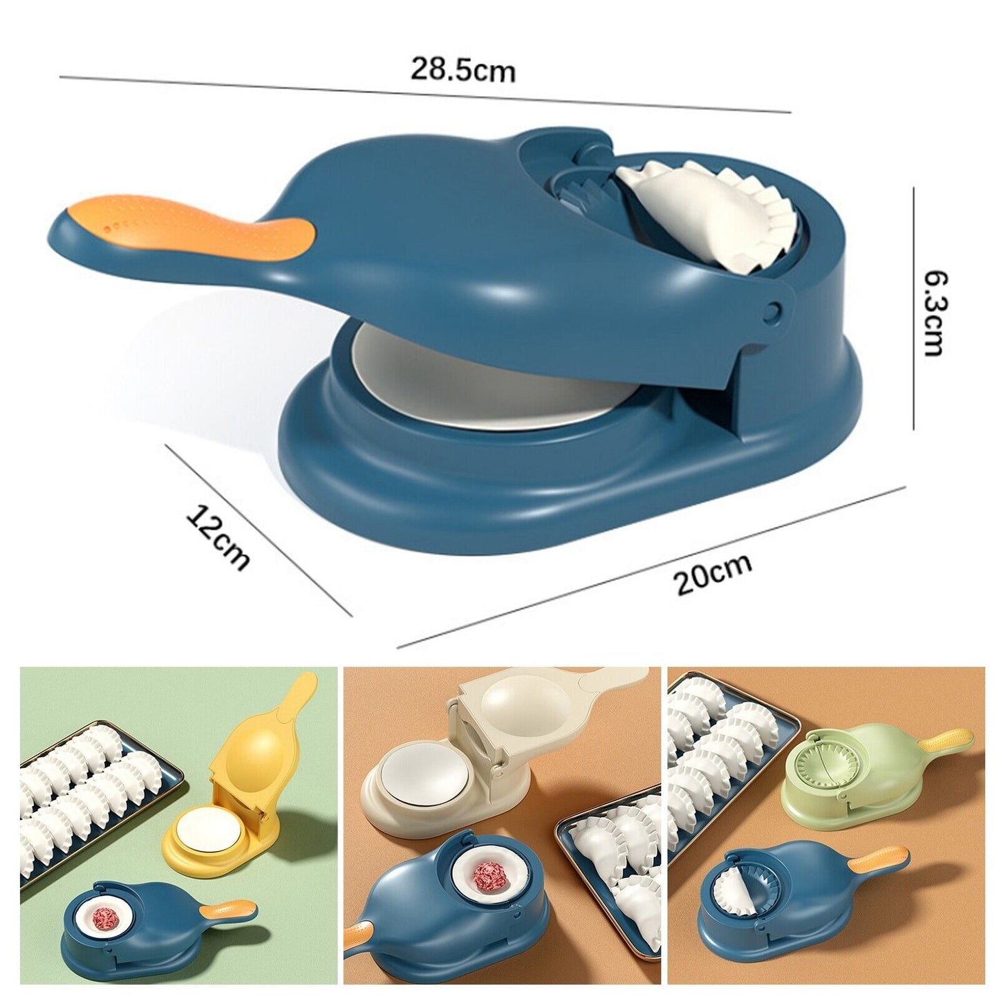 2-in-1 Manual Dumpling Maker & Dough Press Machine | Portable Samosa & Gujiya Mould Tool | Easy Kitchen DIY Pastry Accessory