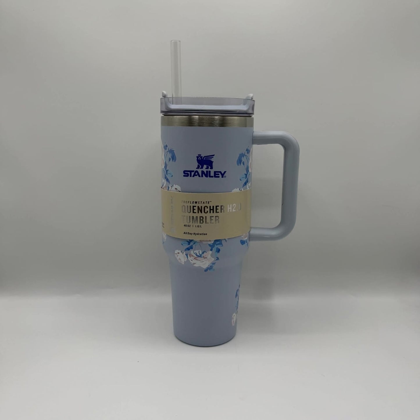 Premium Stanley Style Tumbler 40oz Stainless Steel Insulated Travel Mug with Handle and Straw – Leak Resistant Thermal Cup for Hot and Cold Drinks