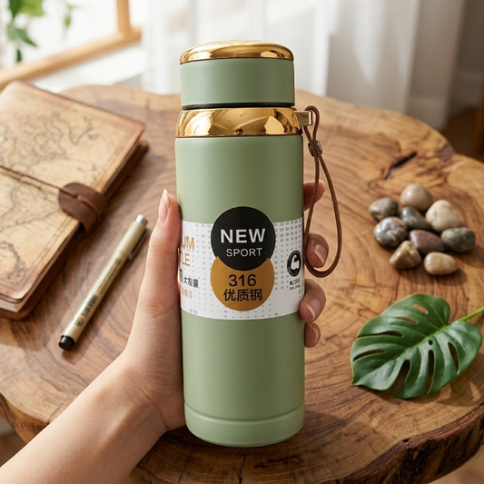 Matte Stainless Steel Bottle Leak Proof Durable Hot Cold Water Bottle For Office Gym Travel size : 1000ml