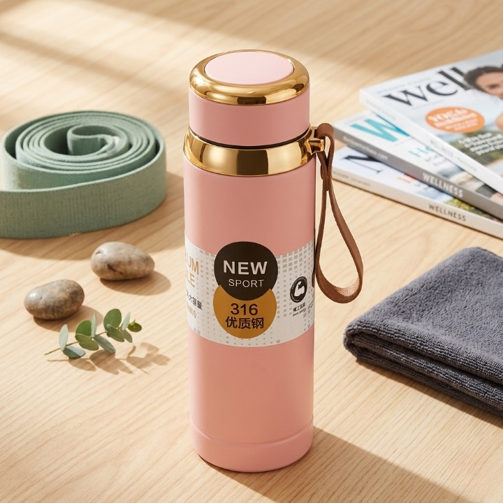 Matte Stainless Steel Bottle Leak Proof Durable Hot Cold Water Bottle For Office Gym Travel size : 1000ml