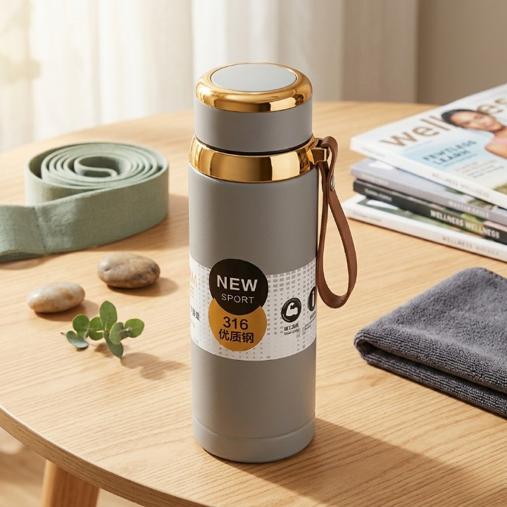 Matte Stainless Steel Bottle Leak Proof Durable Hot Cold Water Bottle For Office Gym Travel size : 1000ml