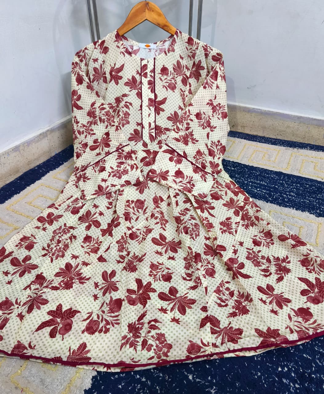 ORIGNAL KHAADI NEW PRINTS STITCHED FROCK ✨