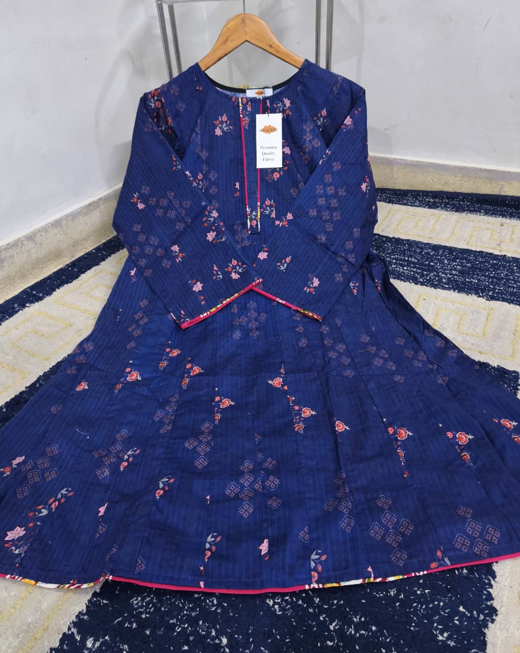 ORIGNAL KHAADI NEW PRINTS STITCHED FROCK ✨