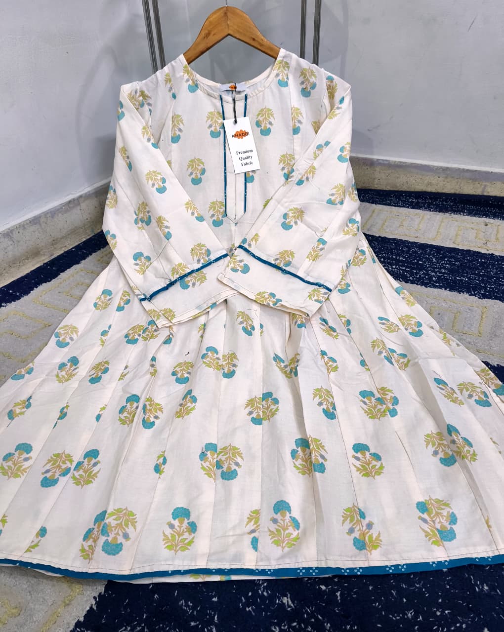 ORIGNAL KHAADI NEW PRINTS STITCHED FROCK ✨