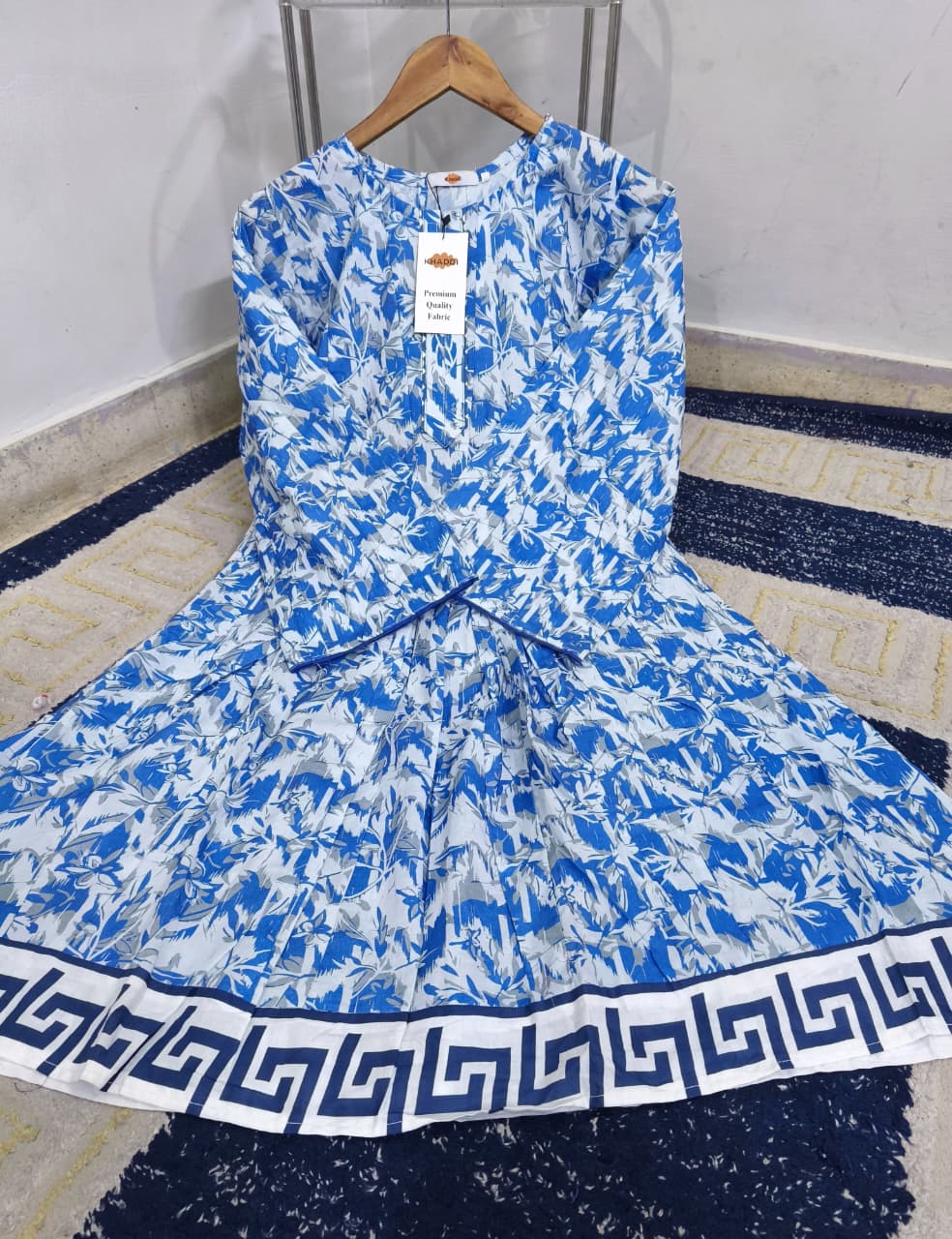 ORIGNAL KHAADI NEW PRINTS STITCHED FROCK ✨