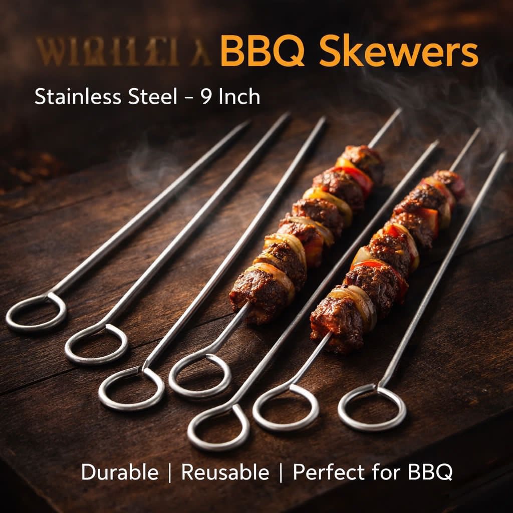 6pcs - Pack of 6pcs Almost 9inches BBQ Skewers