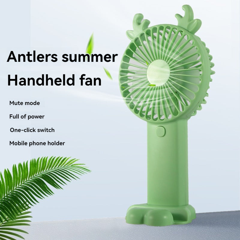 Big size creative Atlers mini USB charging handheld fan with phone holder