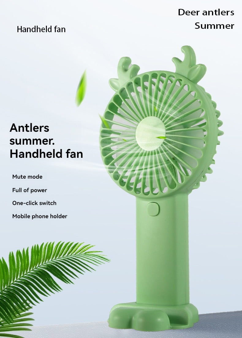 Big size creative Atlers mini USB charging handheld fan with phone holder